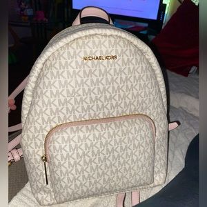 Pink & beige Michael Kors backpack
